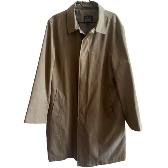 Jos. A. Bank Other - Jos. A Banks Trench Winter Office Executive Tan Trench Long Coat Mens Size 42R